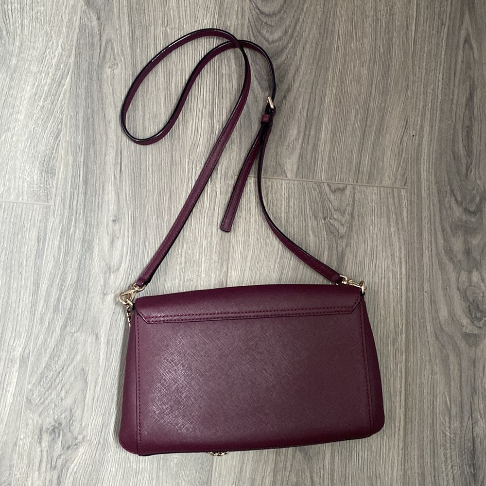 Kate Spade New York laurel Greer deep plum crossbody - Picture 2 of 3